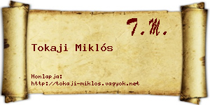 Tokaji Miklós névjegykártya
