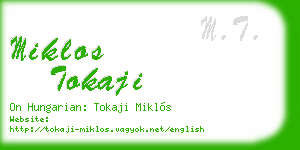miklos tokaji business card